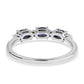 Anillo de Plata con Zafiro Azul Australiano y Topacio Blanco