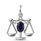Colgante de Plata con Zafiro Azul Australiano