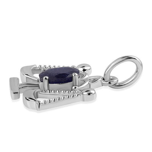 Colgante de Plata con Zafiro Azul Australiano