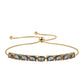 Pulsera de Plata Bañada en Oro con Topacio Místico