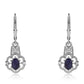 Pendientes de Plata con Zafiro Azul Australiano y Topacio Blanco