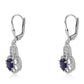 Pendientes de Plata con Zafiro Azul Australiano y Topacio Blanco