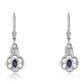 Pendientes de Plata con Zafiro Azul Australiano y Topacio Blanco