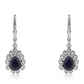 Pendientes de Plata con Zafiro Azul Australiano y Topacio Blanco
