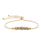 Pulsera de Plata Bañada en Oro con Diamante Negro