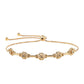 Pulsera de Plata Bañada en Oro con Diamante Negro