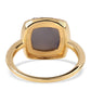 Anillo de Plata Bañada en Oro con Drusa Purpura