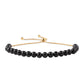 Pulsera de Plata Bañada en Oro con Espinela Negra