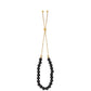 Pulsera de Plata Bañada en Oro con Espinela Negra