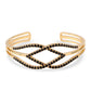 Pulsera de Plata Bañada en Oro con Espinela Negra
