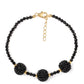 Pulsera de Plata Bañada en Oro con Espinela Negra