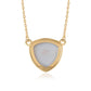 Collar de Plata Bañada en Oro con Drusa Purpura