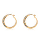 Pendientes de Plata Bañada en Oro con Diamante Azul