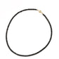 Collar de Plata Bañada en Oro con Espinela Negra