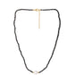 Collar de Plata Bañada en Oro con Espinela Negra y Perla blanca de agua dulce