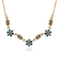 Collar de Plata Bañada en Oro con Diamante Azul
