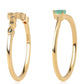 Conjunto de Plata Bañada en Oro con Diamante Azul y Esmeralda de Brasil ( Anillo )