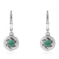 Pendientes de Plata con Esmeralda de Brasil