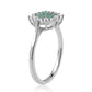 Anillo de Plata con Esmeralda de Brasil y Topacio Blanco