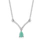 Collar de Plata con Esmeralda de Brasil y Topacio Blanco