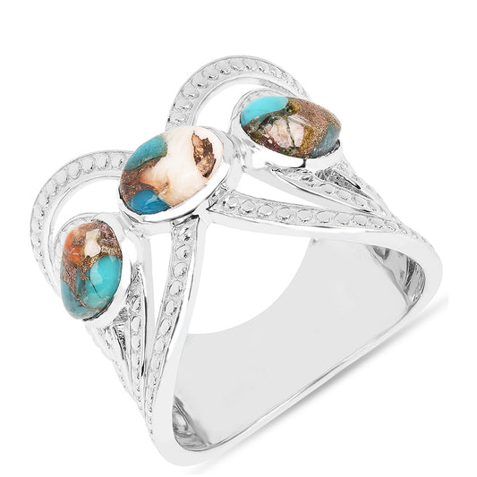 Anillo de Plata con Turquesa Ostra