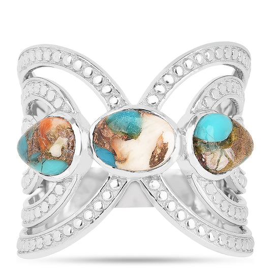 Anillo de Plata con Turquesa Ostra