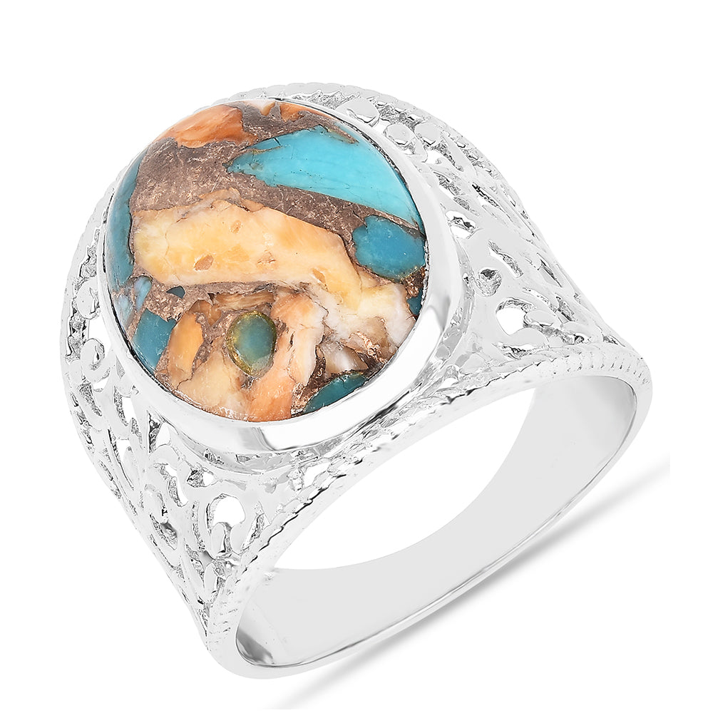 Anillo de Plata con Turquesa Ostra 2 