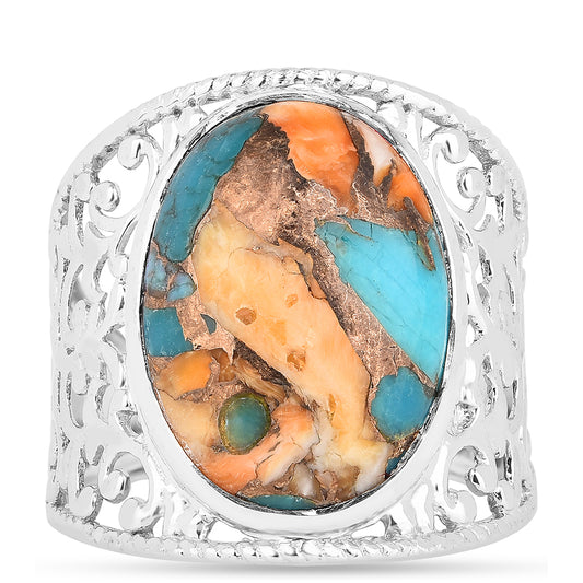 Anillo de Plata con Turquesa Ostra