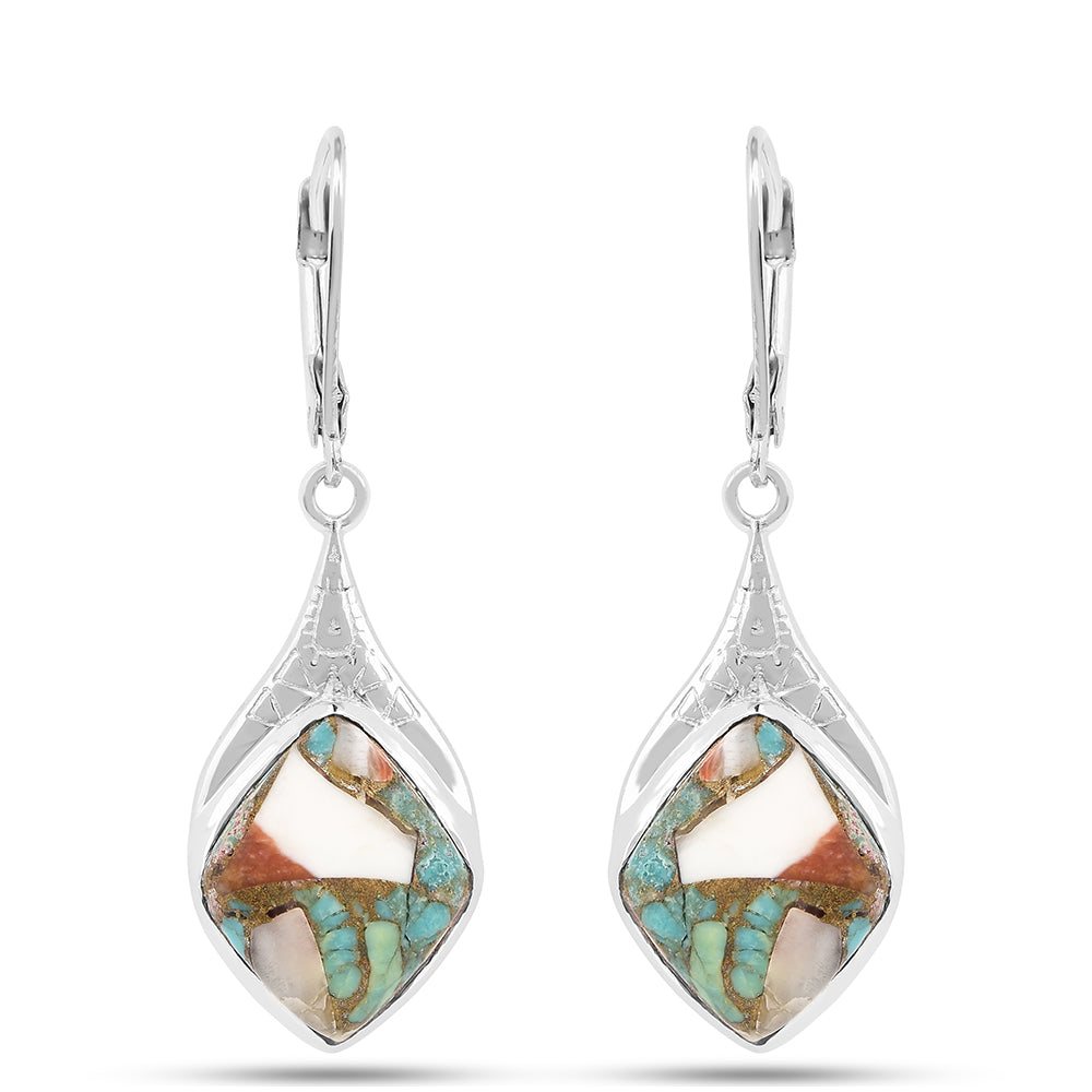 Pendientes de Plata con Turquesa Ostra