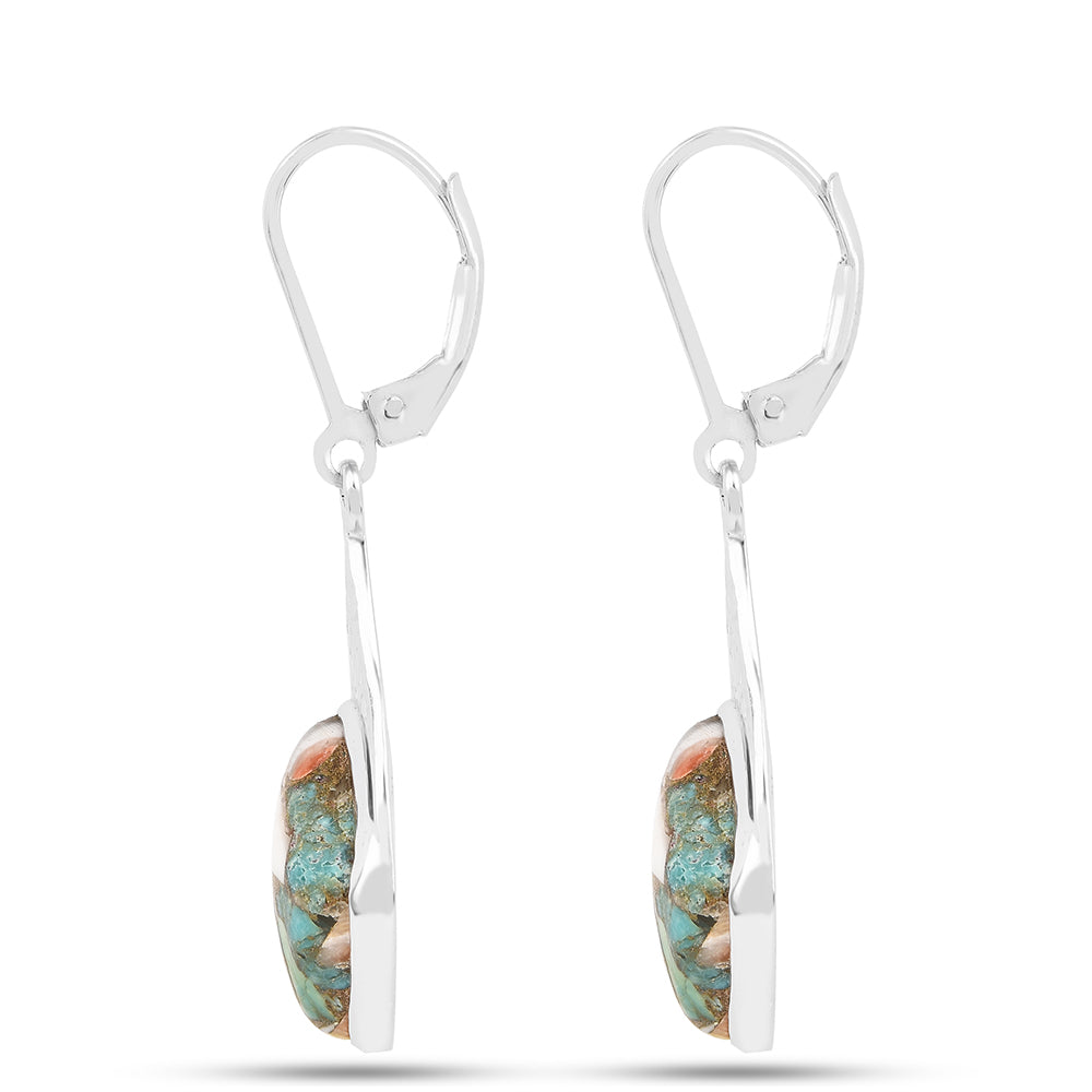 Pendientes de Plata con Turquesa Ostra