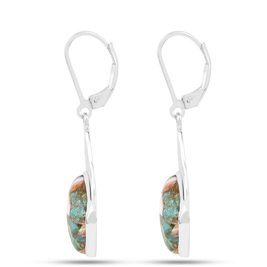 Pendientes de Plata con Turquesa Ostra