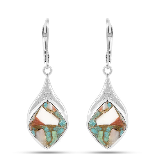 Pendientes de Plata con Turquesa Ostra