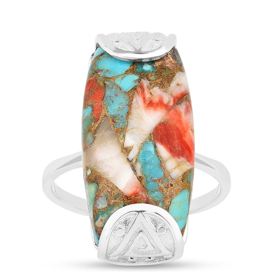 Anillo de Plata con Turquesa Ostra