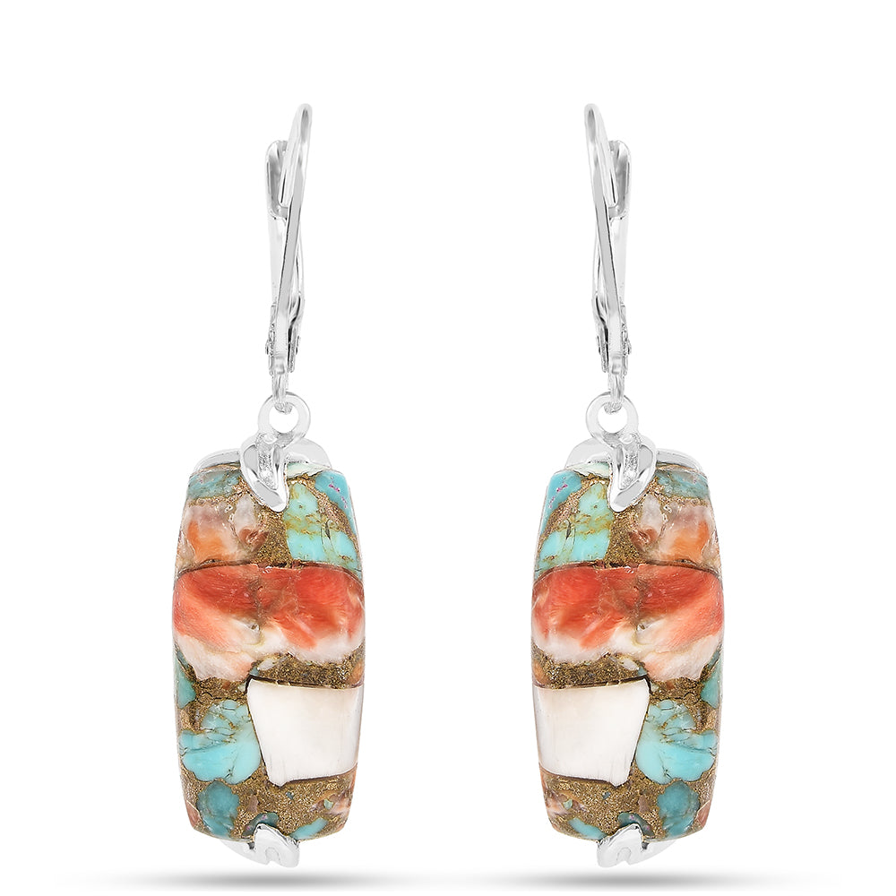 Pendientes de Plata con Turquesa Ostra 1 