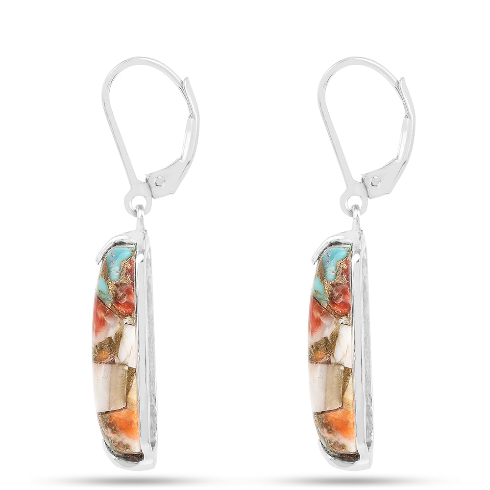 Pendientes de Plata con Turquesa Ostra