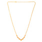 Collar de Plata Bañada en Oro con Ópalo Fuego y Zircón Blanco