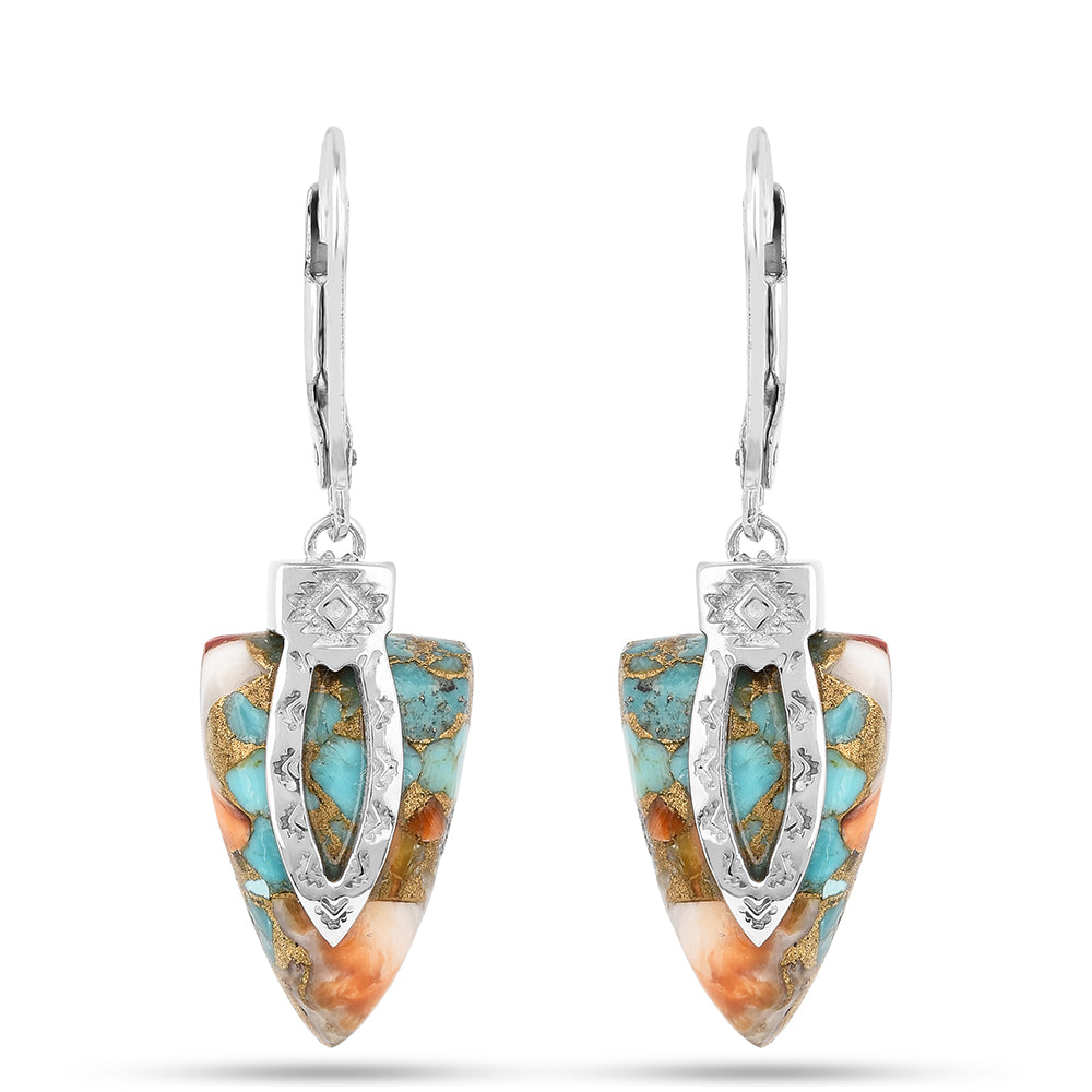 Pendientes de Plata con Turquesa Ostra