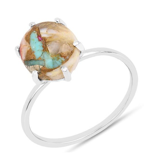 Anillo de Plata con Turquesa Ostra