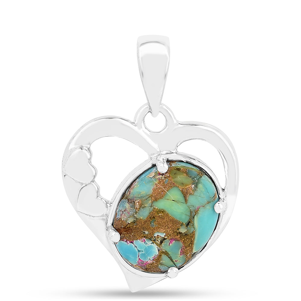 Colgante de Plata con Turquesa Ostra 1 