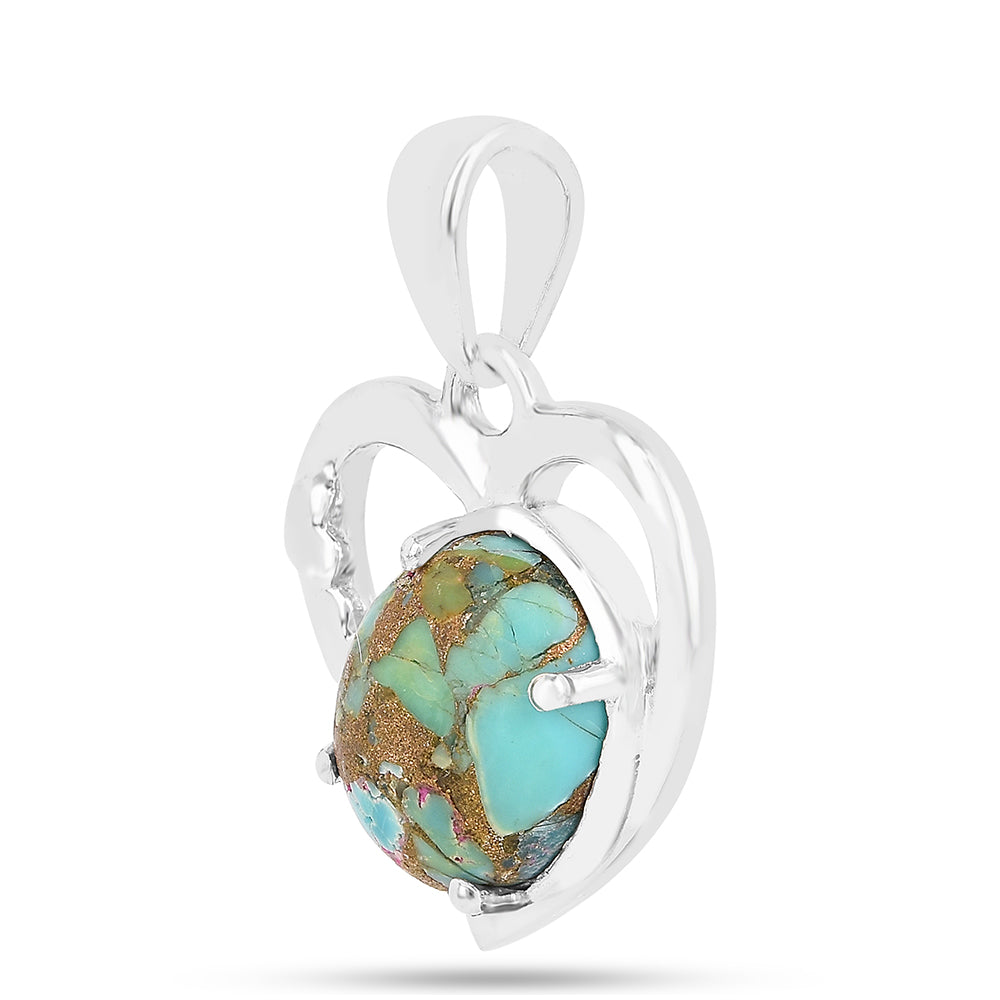 Colgante de Plata con Turquesa Ostra 2 