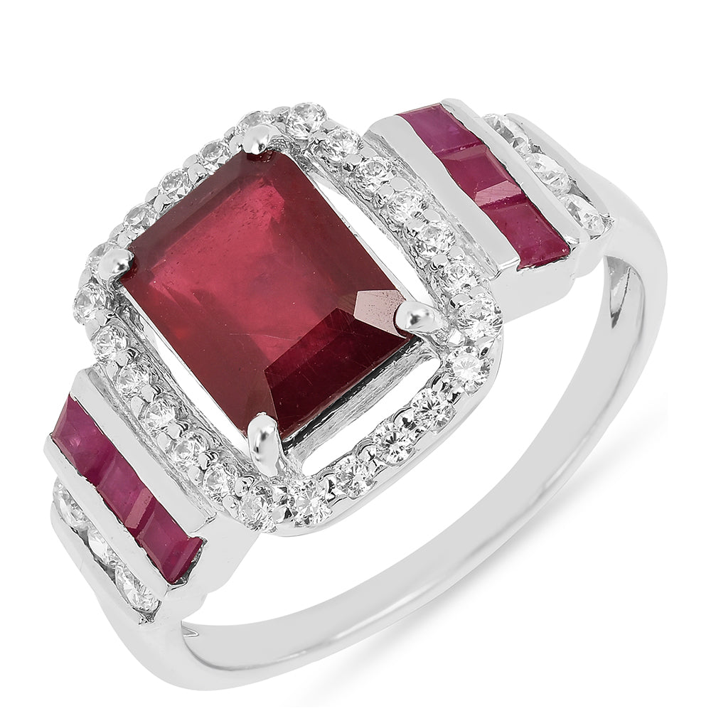 Anillo de Plata con Rubí de Tailandia 1 