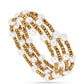 Pulsera de Plata Bañada en Oro con Perla de Agua Dulce Crema