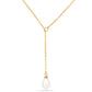 Collar de Plata Bañada en Oro con Perla de Agua Dulce Crema