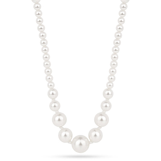 Collar de Plata Bañada en Oro con Perla de Agua Dulce Crema