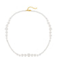 Collar de Plata Bañada en Oro con Perla de Agua Dulce Crema