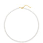 Collar de Plata Bañada en Oro con Perla de Agua Dulce Crema