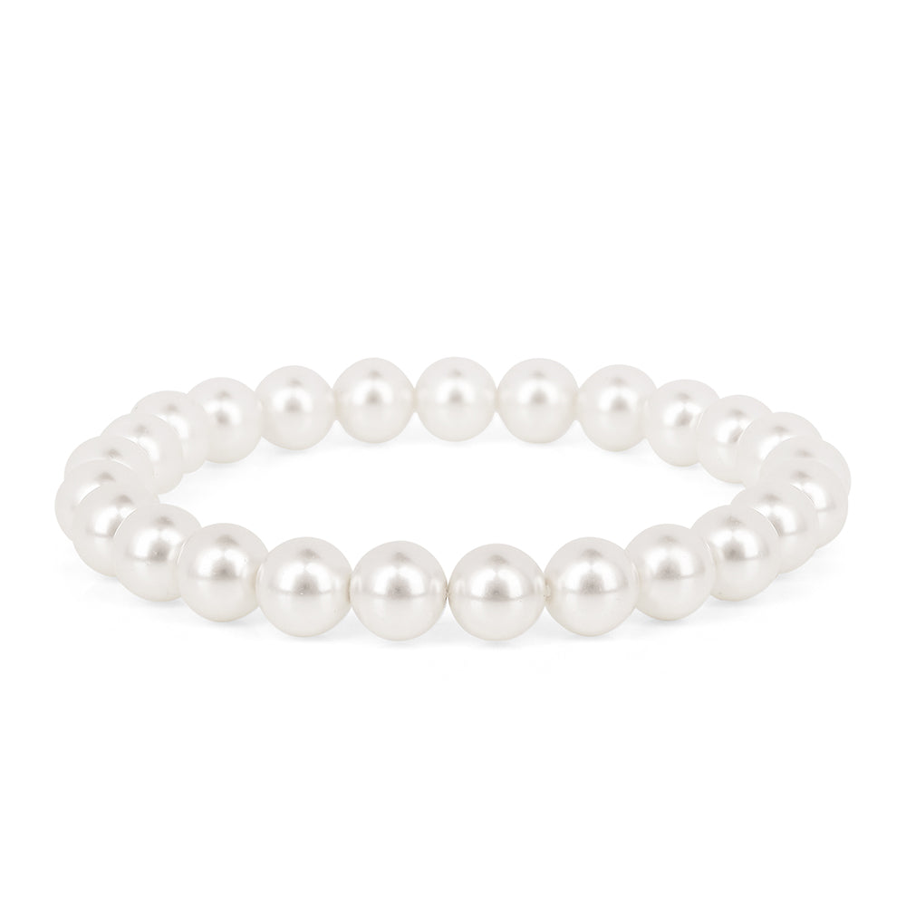 Conjunto de Plata Bañada en Oro con Perla de Agua Dulce Crema ( Pendientes +Pulsera ) 2 