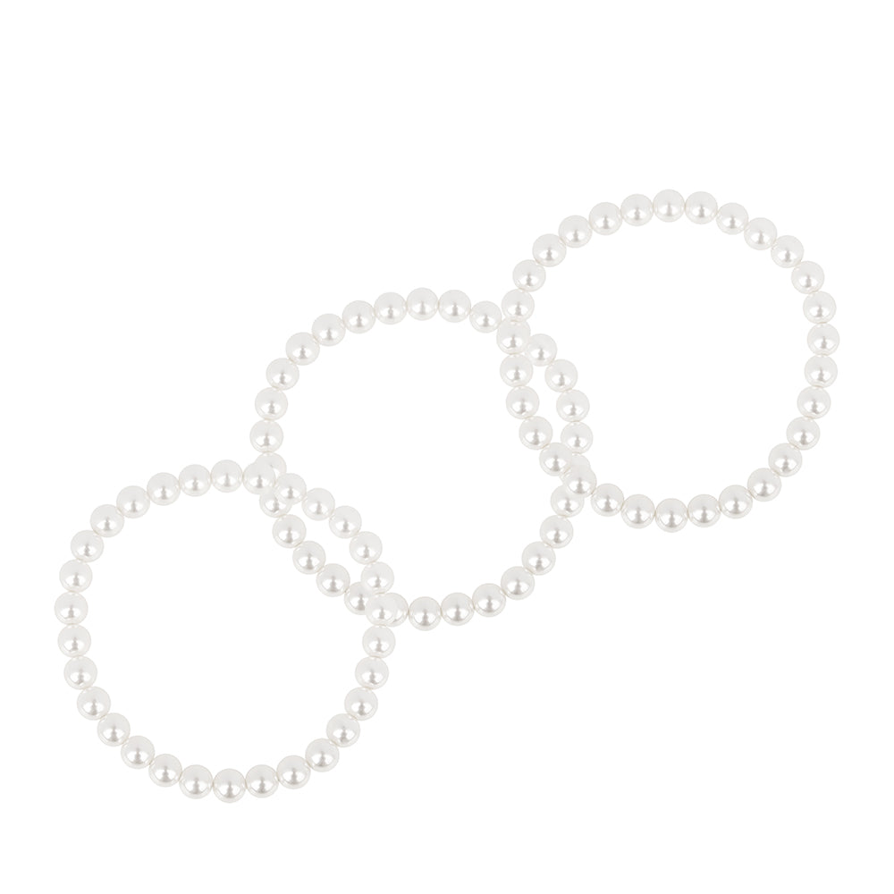Conjunto Cuenta con Perla de Agua Dulce Crema 2 