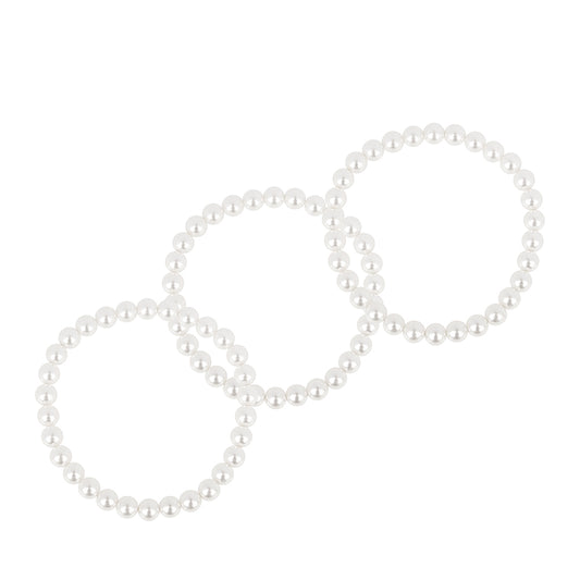 Conjunto de Plata Bañada en Oro con Perla de Agua Dulce Crema ( Pulsera )