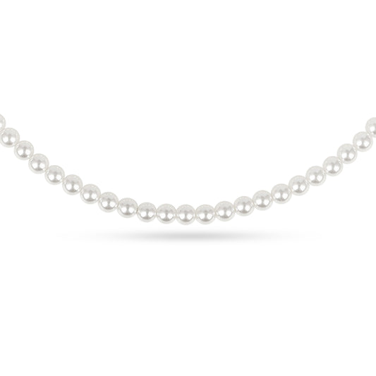 Collar de Plata Bañada en Oro con Perla de Agua Dulce Crema